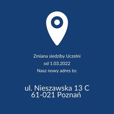 Zmiana lokalizacji Uczelni 